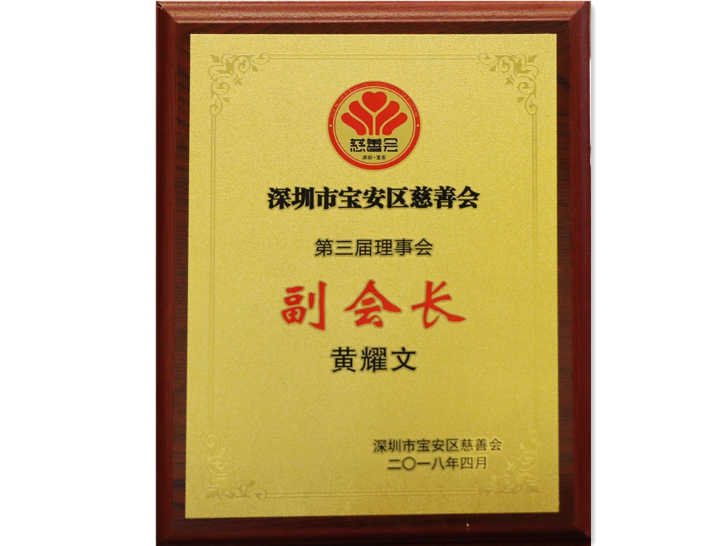 寶安區慈善會第三屆理事會副會長